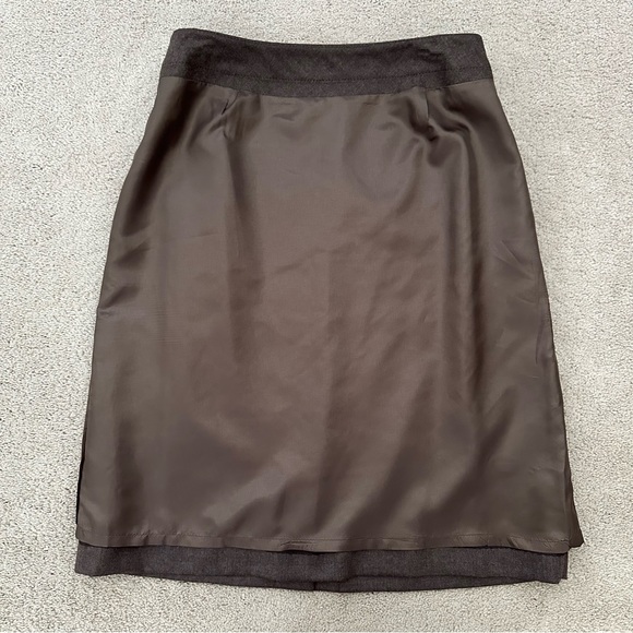 Pendleton Chocolate Brown Wool Fall Pencil Midi Skirt- Office, Business Casual - Picture 13 of 13
